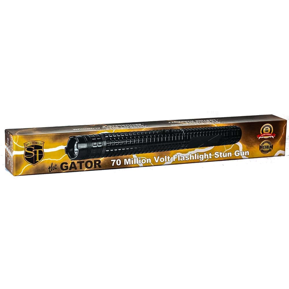 Gator 70 Million Volt Stun gun with Flashlight - Rechargeable - in Retail Package