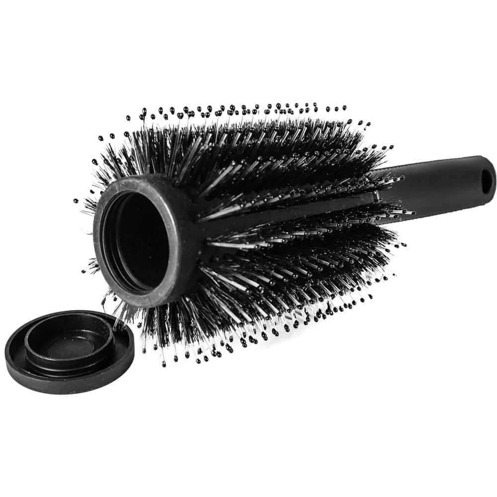 Hair Brush Hidden Safe - This cleverly disguised safe looks like a regular hair brush, offering a discreet and secure place to store your valuables - Open Top View
