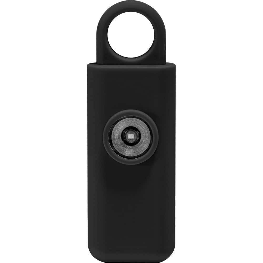 Safety Technology Personal Panic Alarm 130 dB with 350-Lumen Strobe Light – Pull-Pin Activation, Keyring Attachment, 2 CR2032 Batteries Included, ABS Plastic with Rubberized Coating, 3.75-Inch Compact Design