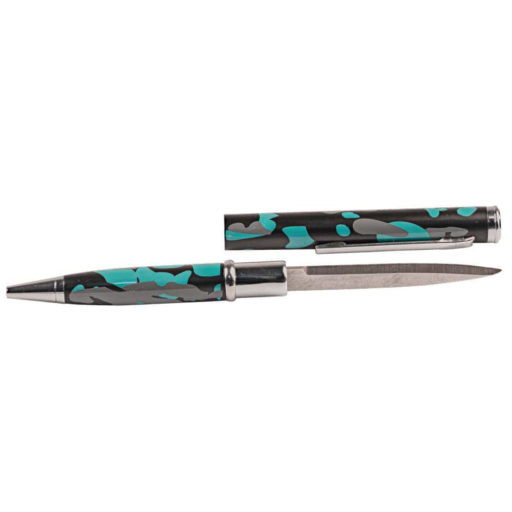 Camo Pen Knife with Blade Exposed
