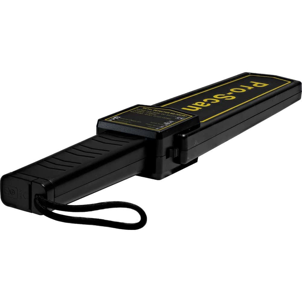 Pro Scan Security Scanner Hand Held Metal Detector Bottom View with Wrist Strap