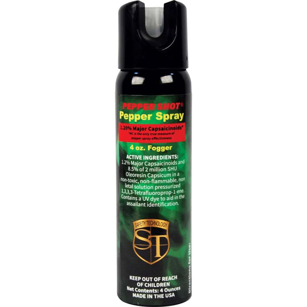 Pepper Shot 4 ounce Flip Top Pepper Spray Front View