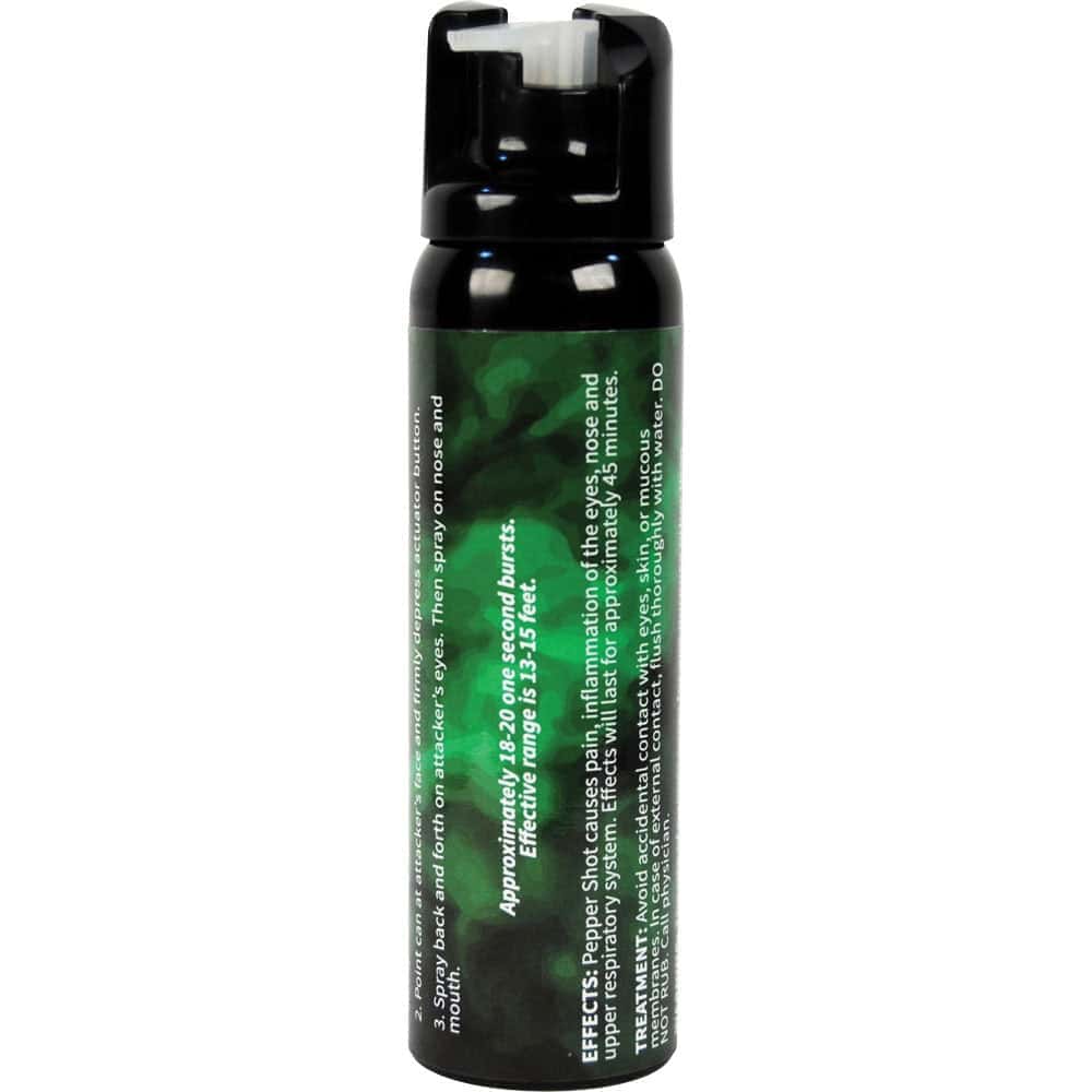 Pepper Shot 4 Ounce Fogger Spray Rear View