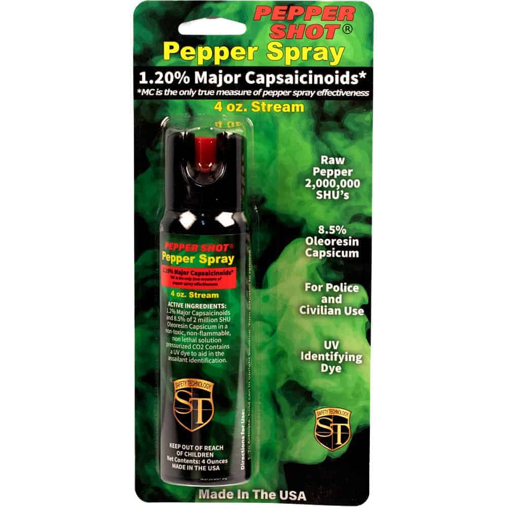 Pepper Shot 4 ounce Pepper Spray Front Package View