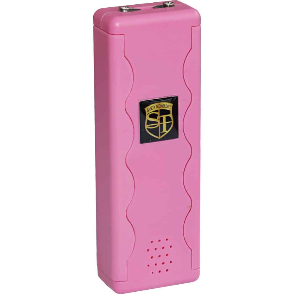 Pink SAL Stun Gun with Alarm and Flashlight Front View