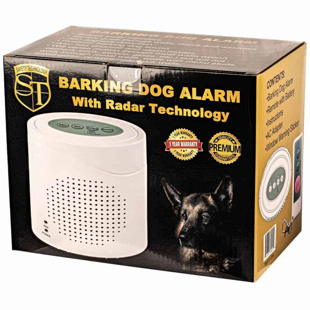 Detailed image of the 120db Barking Dog Alarm, showcasing the top view to highlight its design and features for effective security and deterrence