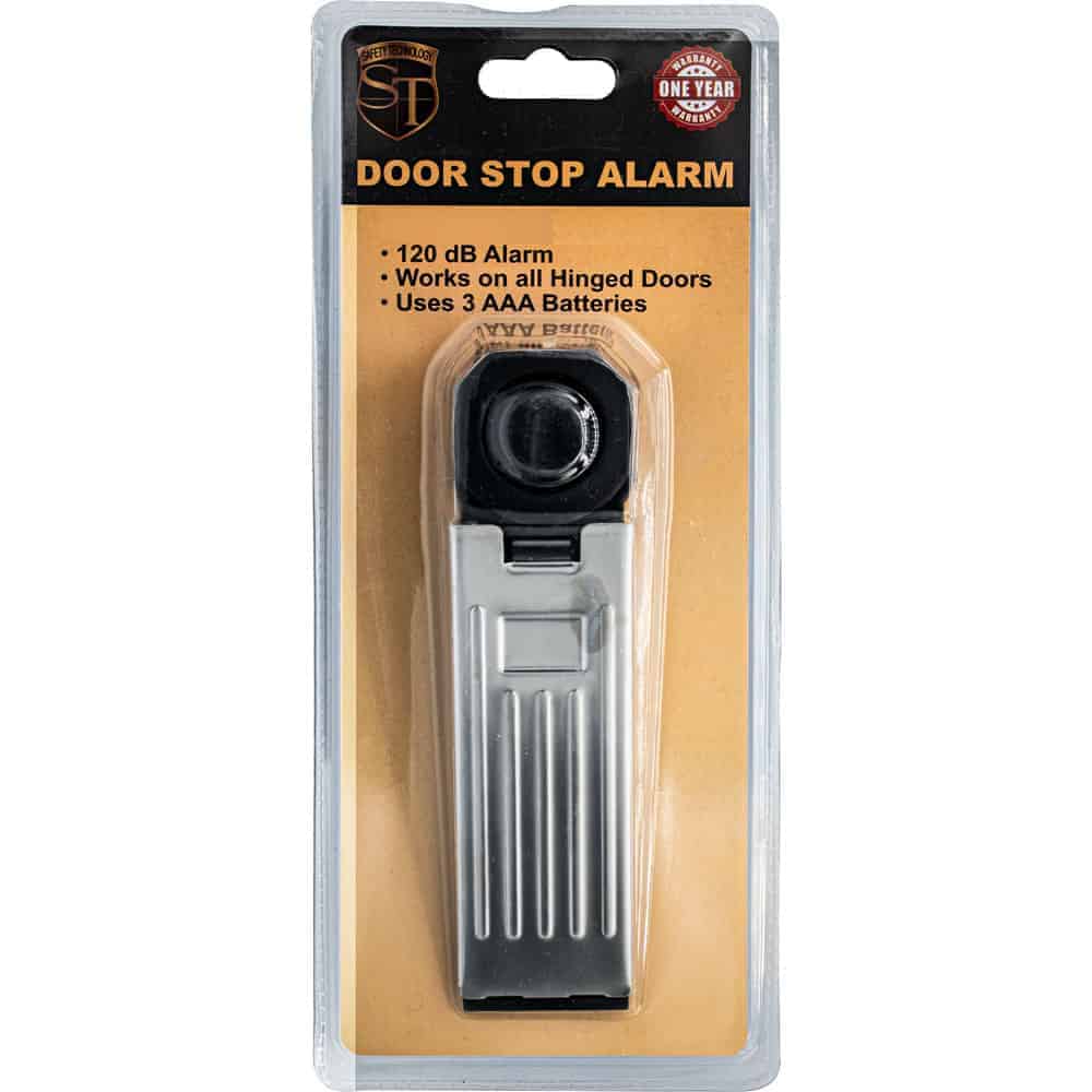 120db Door Stop Alarm Front View in Retail Package