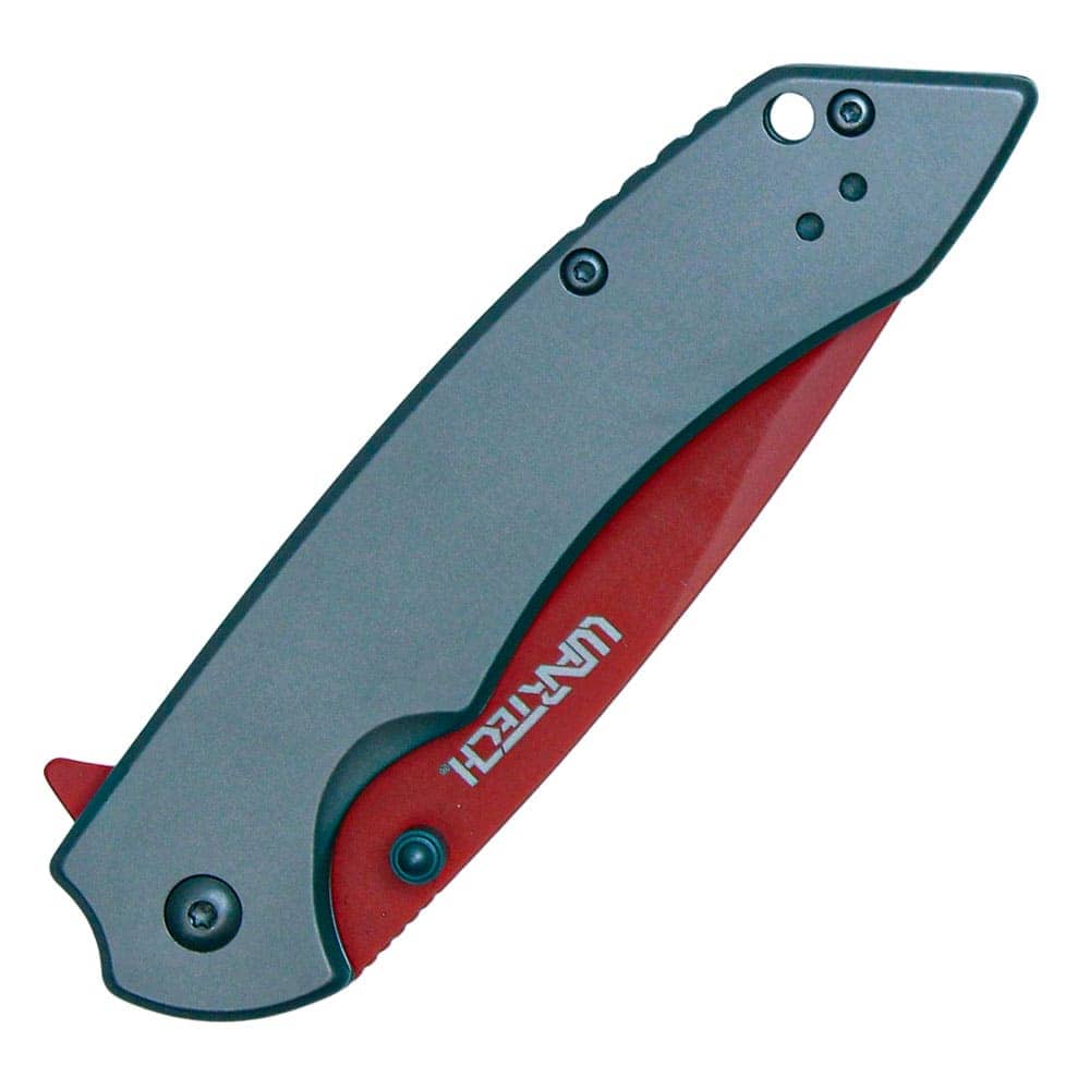 Red Blade Assisted Open Folding Pocket Knife Closed