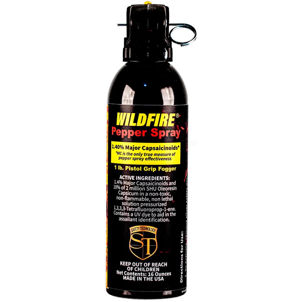 16 Ounce Wildfire Pistol Grip Pepper Spray Fogger Front View