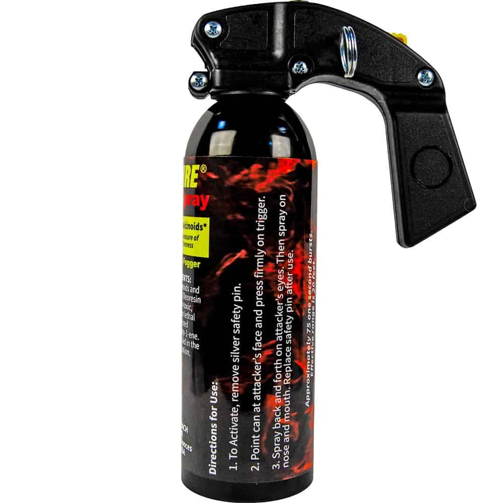 16 Ounce Wildfire Pistol Grip Pepper Spray Fogger Side View