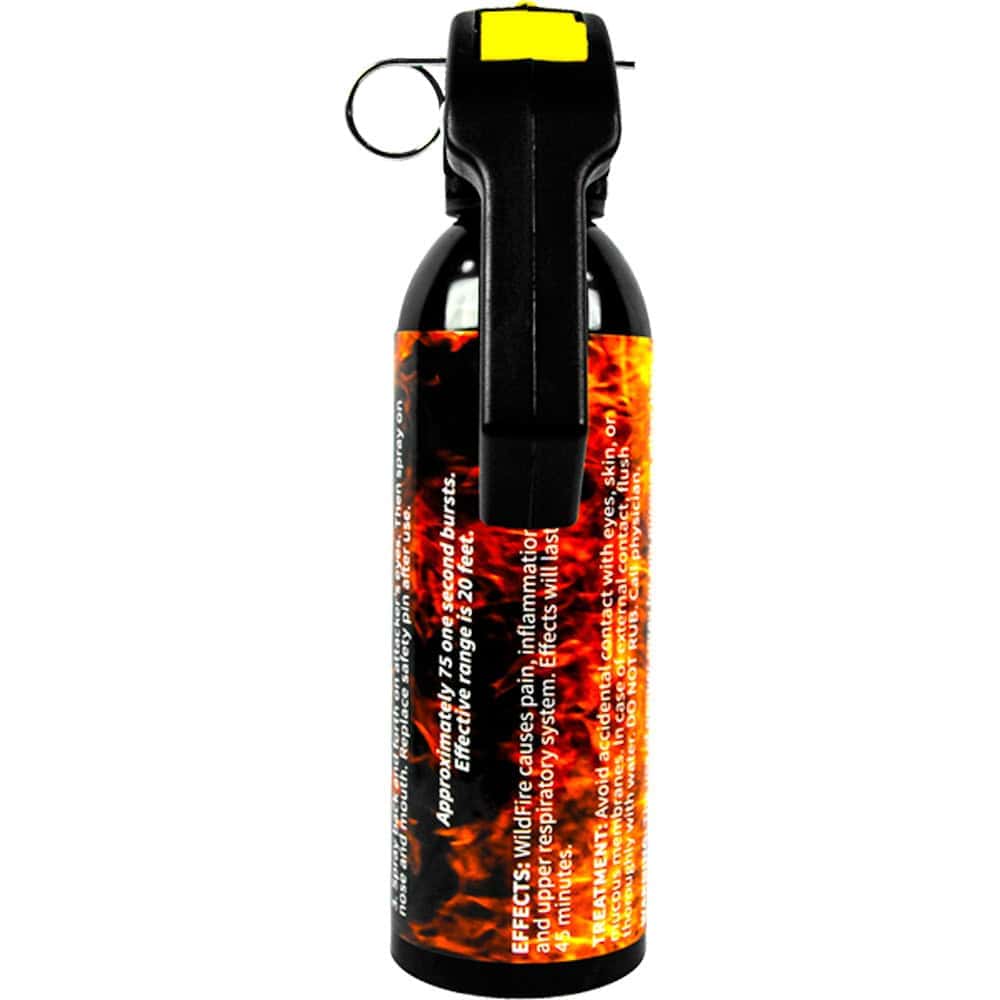 16 Ounce Wildfire Pistol Grip Pepper Spray Fogger Rear View