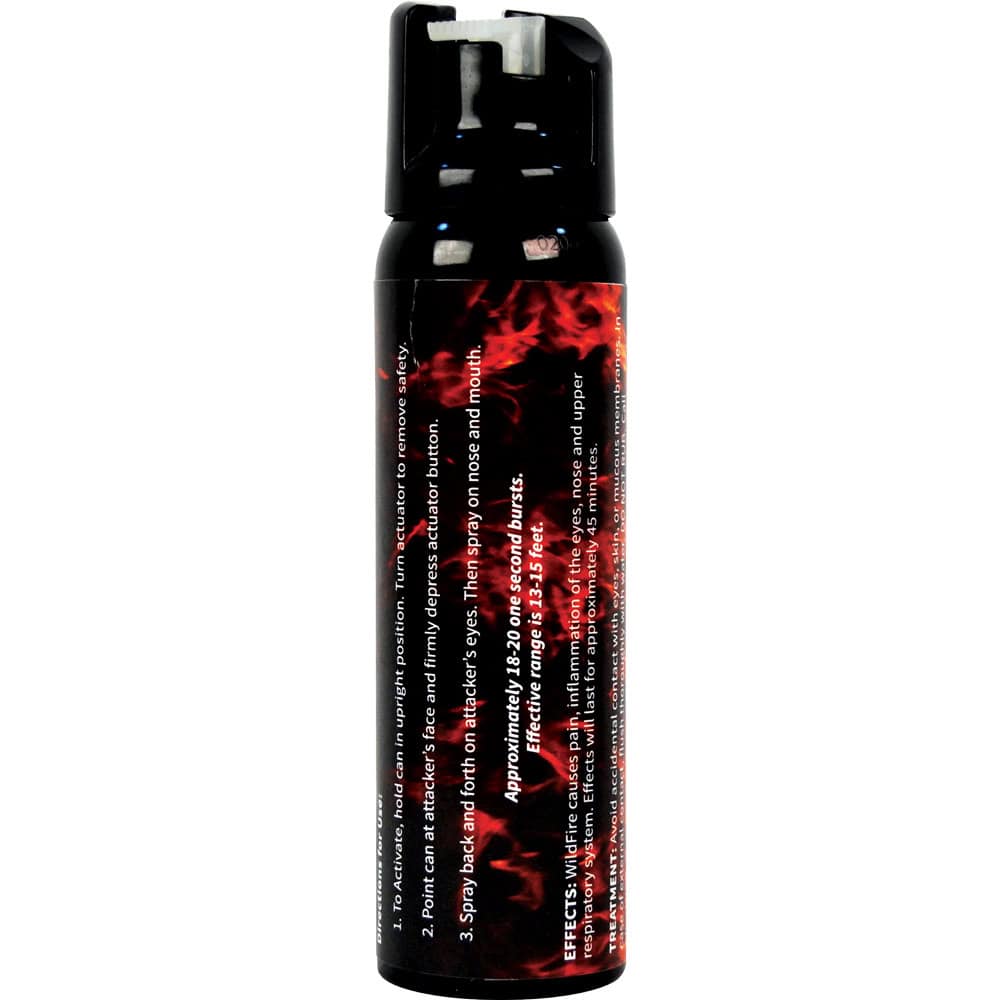 4 Ounce Wildfire MC Pepper Spray Fogger Rear View