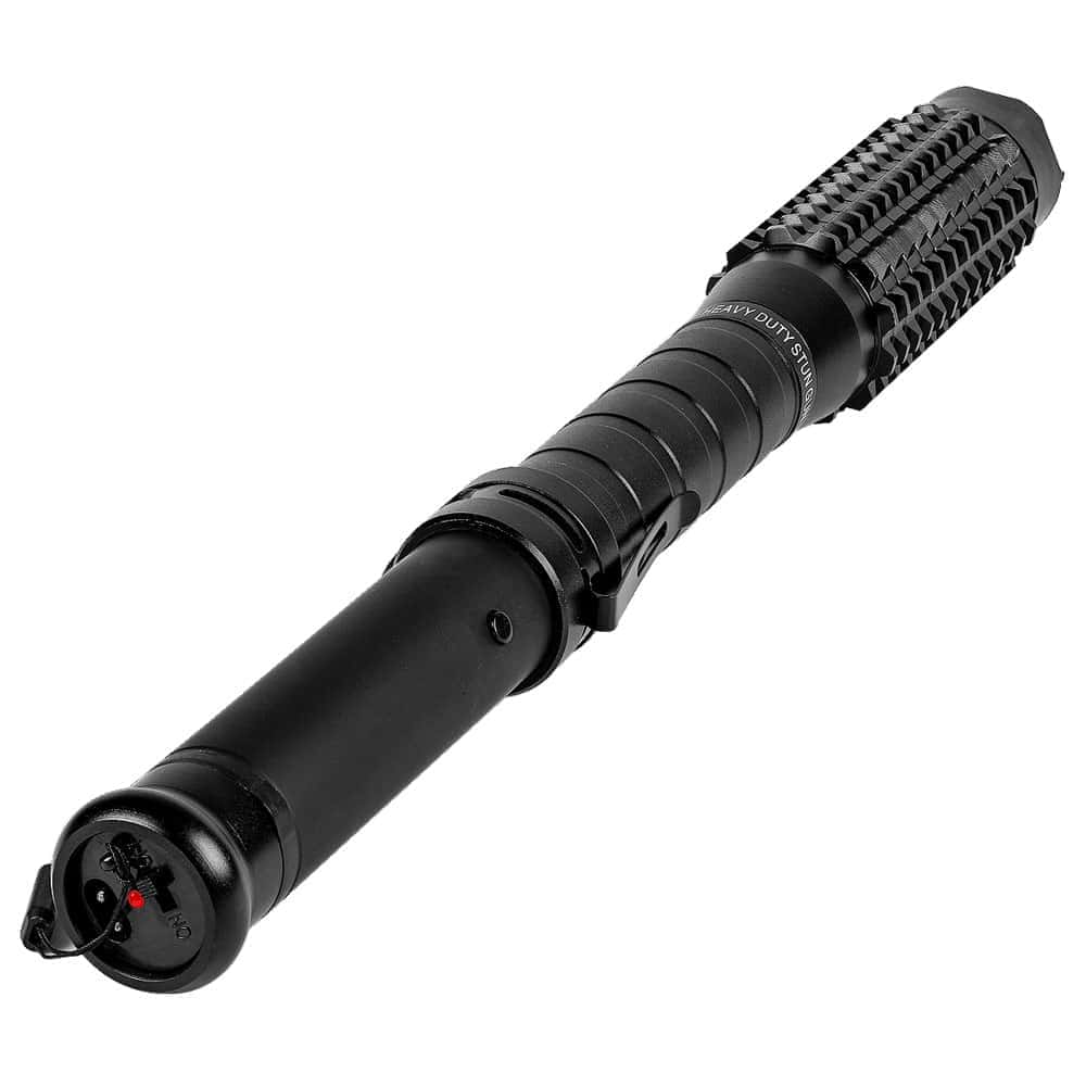 110 Million Volt Aluminum Bad Ass Stun Baton with Flashlight - Rechargeable