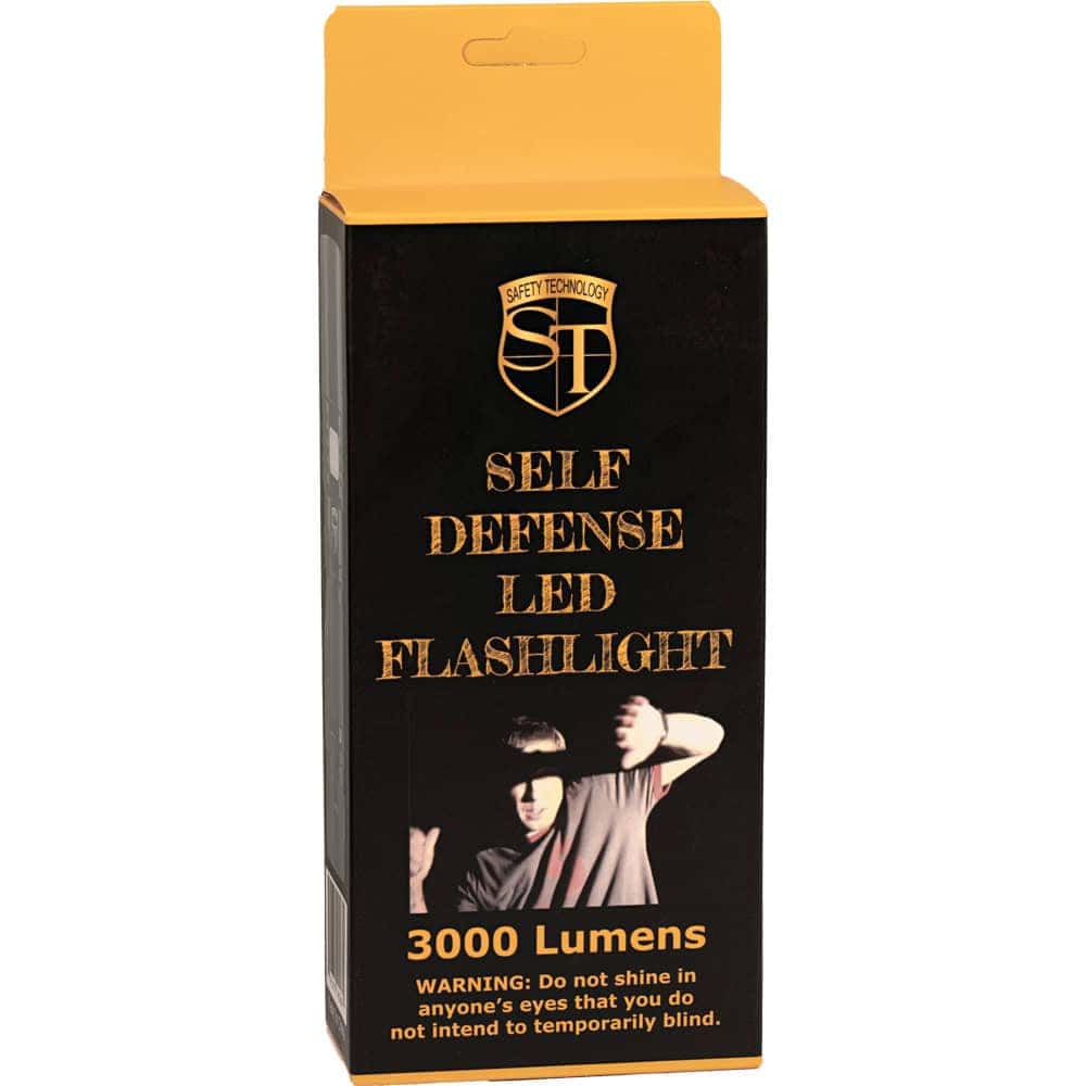 3000 Lumen LED Self Defense Zoomable and Rechargeable Flashlight - A powerful and versatile tool for personal safety and illumination, featuring a bright LED beam, zoomable functionality, and convenient rechargeable capabilities
