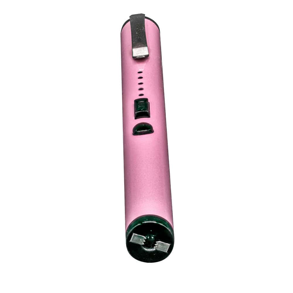 Pink Aluminium Rechargeable 40 Million Volt Stun Pen Tip View