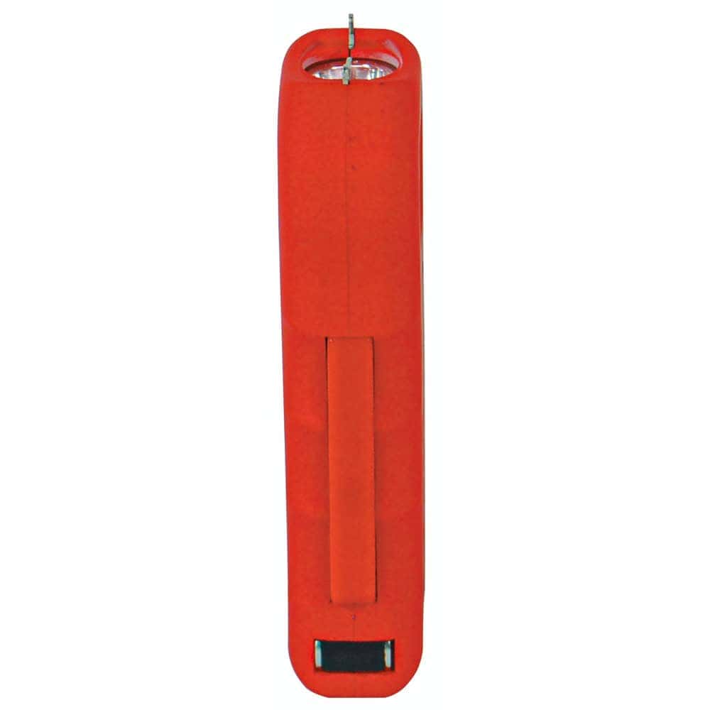 Red 75 Million Volt Trigger Stun Gun Flashlight with Disable Pin Side View