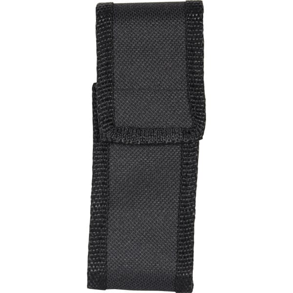 Black 75 Million Volt Trigger Stun Gun Flashlight with Disable Pin Shown in Holster