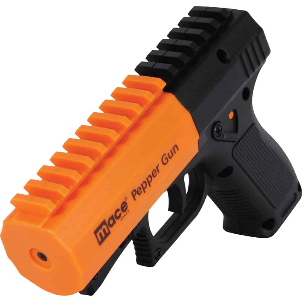 Mace Brand Pepper Gun 2.0 Includes OC Pepper Cartridge, Picatinny Rail, Water Practice Cartridge, and Dual Function LED | Advanced Safety Tech Mace Brand Pepper Gun 2.0 Includes Oc Pepper Cartridge, Picatinny Rail, Water Practice Cartridge, and Dual Function Led Advanced Safety Tech Mace Brand Pepper Gun 2.0 Includes Oc Pepper Cartridge, Picatinny Rail, Water Practice Cartridge, and Dual Function Led