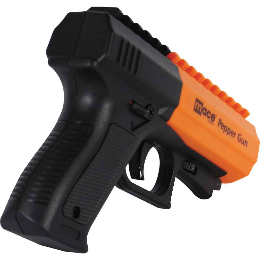 Mace Brand Pepper Gun 2.0 Includes OC Pepper Cartridge, Picatinny Rail, Water Practice Cartridge, and Dual Function LED | Advanced Safety Tech Mace Brand Pepper Gun 2.0 Includes Oc Pepper Cartridge, Picatinny Rail, Water Practice Cartridge, and Dual Function Led Advanced Safety Tech Mace Brand Pepper Gun 2.0 Includes Oc Pepper Cartridge, Picatinny Rail, Water Practice Cartridge, and Dual Function Led