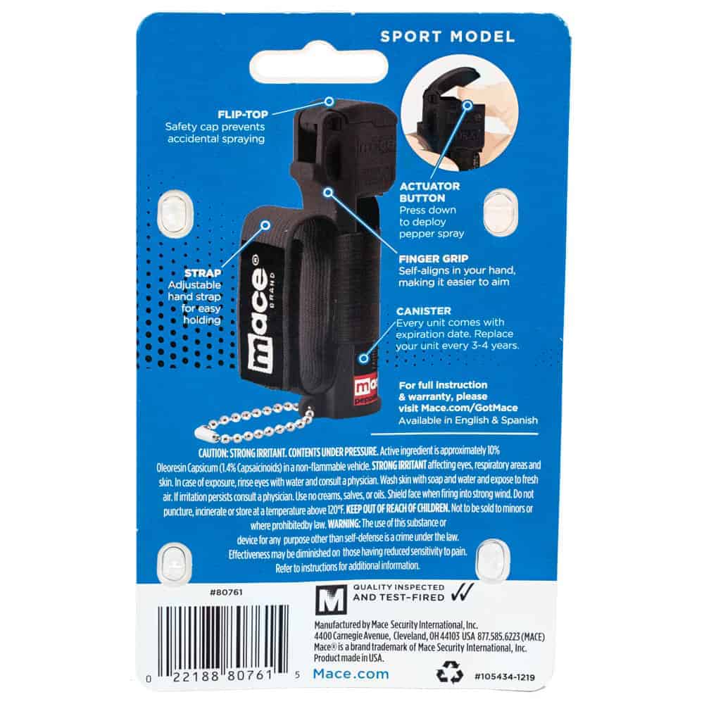 Mace Pepper Spray Jogger – Black with Keychain, Velcro Wriststrap, and Flip Top Actuator. This model is designed for runners and joggers, offering a secure and easily accessible self-defense tool. The included keychain allows for easy attachment to bags or running gear, while the Velcro wrist strap and flip-top actuator ensure secure and quick deployment | Advanced Safety Tech Mace Pepper Spray Jogger – Black with Keychain, Velcro Wriststrap, and Flip Top Actuator. This Model is Designed for Runners and Joggers, Offering a Secure and Easily Accessible Self-defense Tool. the Included Keychain Allows for Easy Attachment to Bags or Running Gear, While the Velcro Wrist Strap and Flip-top Actuator Ensure Secure and Quick Deployment Advanced Safety Tech Mace Pepper Spray Jogger – Black with Keychain, Velcro Wriststrap, and Flip Top Actuator. This Model is Designed for Runners and Joggers, Offering a Secure and Easily Accessible Self-defense Tool. the Included Keychain Allows for Easy Attachment to Bags or Running Gear, While the Velcro Wrist Strap and Flip-top Actuator Ensure Secure and Quick Deployment