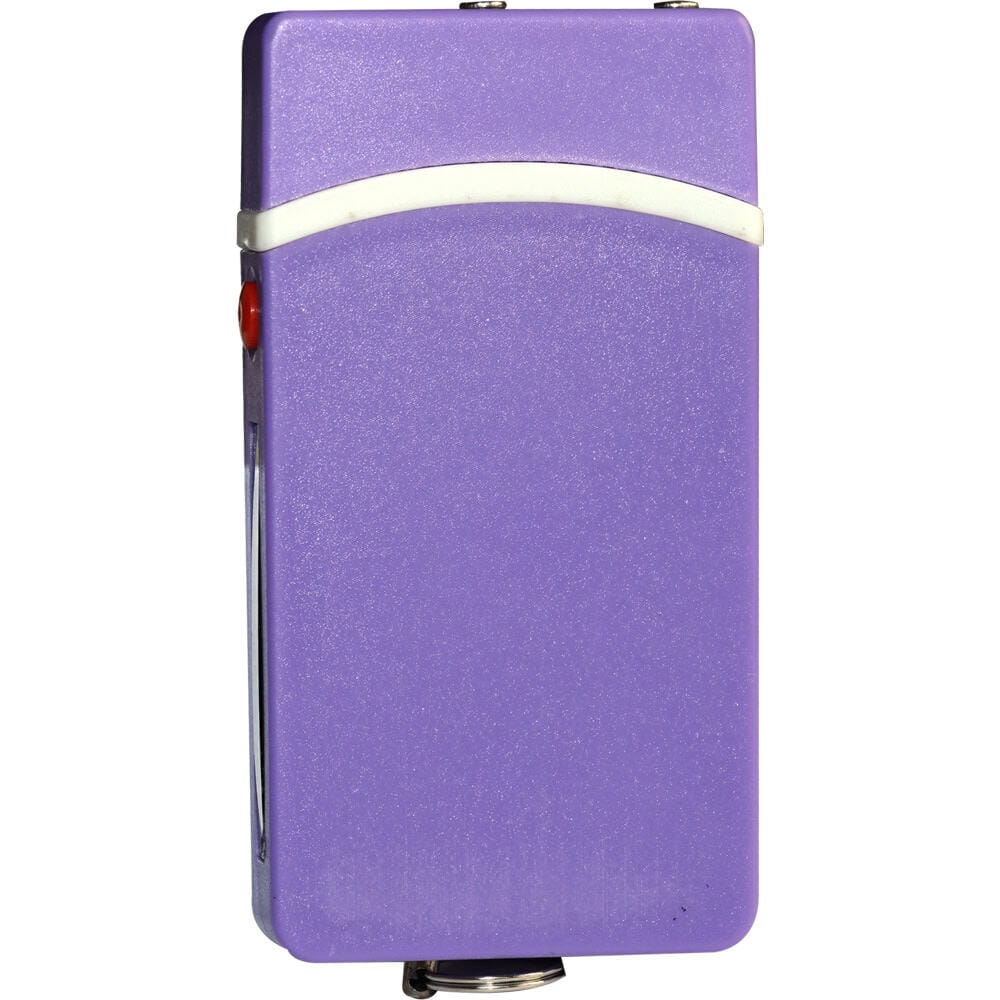 Purple 60 Million Volt Fang Keychain Stun Gun and Flashlight with Battery Meter Side View | Advanced Safety Tech Purple 60 Million Volt Fang Keychain Stun Gun and Flashlight with Battery Meter Side View Advanced Safety Tech Purple 60 Million Volt Fang Keychain Stun Gun and Flashlight with Battery Meter Side View
