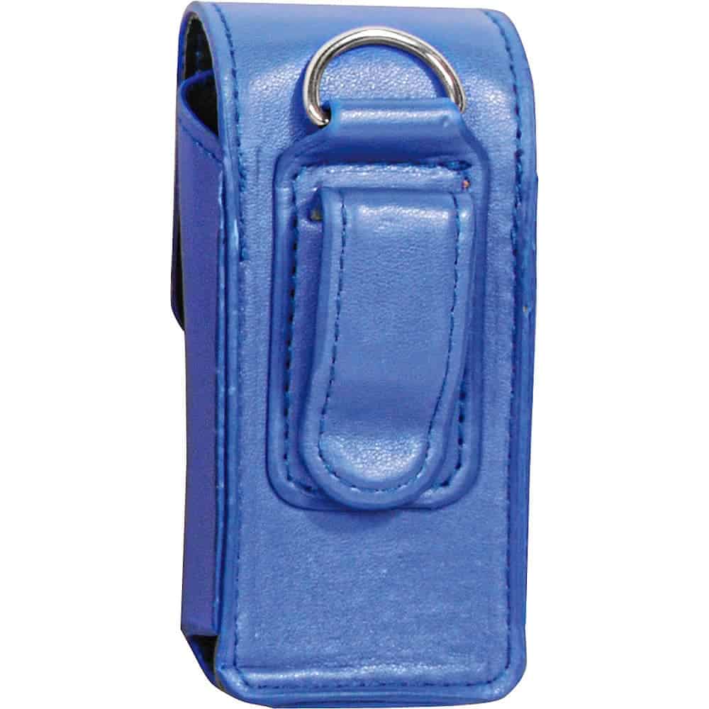 Blue Leatherette Holster for Li’L Guy Stun Gun Rear View with Belt Clip | Advanced Safety Tech Blue Leatherette Holster for Li’l Guy Stun Gun Rear View with Belt Clip Advanced Safety Tech Blue Leatherette Holster for Li’l Guy Stun Gun Rear View with Belt Clip
