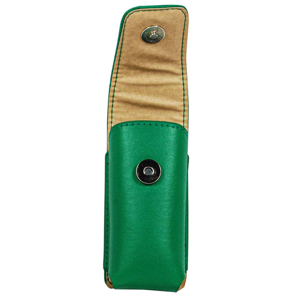 Green Leatherette Holster for Li’L Guy Stun Gun Front View with Snap Closure | Advanced Safety Tech Green Leatherette Holster for Li’l Guy Stun Gun Front View with Snap Closure Advanced Safety Tech Green Leatherette Holster for Li’l Guy Stun Gun Front View with Snap Closure