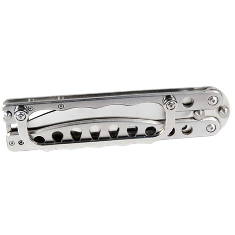 Silver Butterfly Knife with Trench Handle | Advanced Safety Tech Silver Butterfly Knife with Trench Handle Advanced Safety Tech Silver Butterfly Knife with Trench Handle
