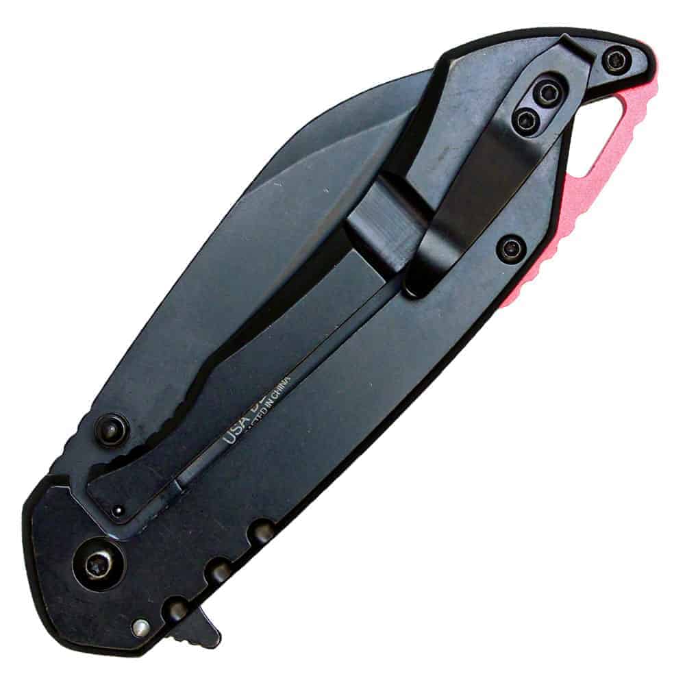 Black Assisted Folding Pocket Knife Closed View with Belt Clip | Advanced Safety Tech Black Assisted Folding Pocket Knife Closed View with Belt Clip Advanced Safety Tech Black Assisted Folding Pocket Knife Closed View with Belt Clip