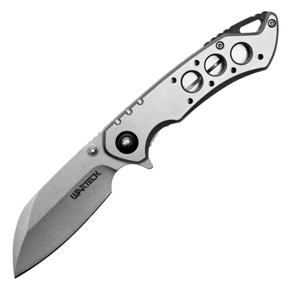 Silver Assisted Folding Pocket Knife | Advanced Safety Tech Silver Assisted Folding Pocket Knife Advanced Safety Tech Silver Assisted Folding Pocket Knife