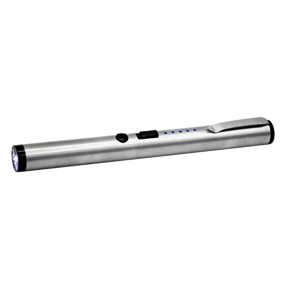 Silver Aluminium Rechargeable 40 Million Volt Stun Pen | Advanced Safety Tech Silver Aluminium Rechargeable 40 Million Volt Stun Pen Advanced Safety Tech Silver Aluminium Rechargeable 40 Million Volt Stun Pen