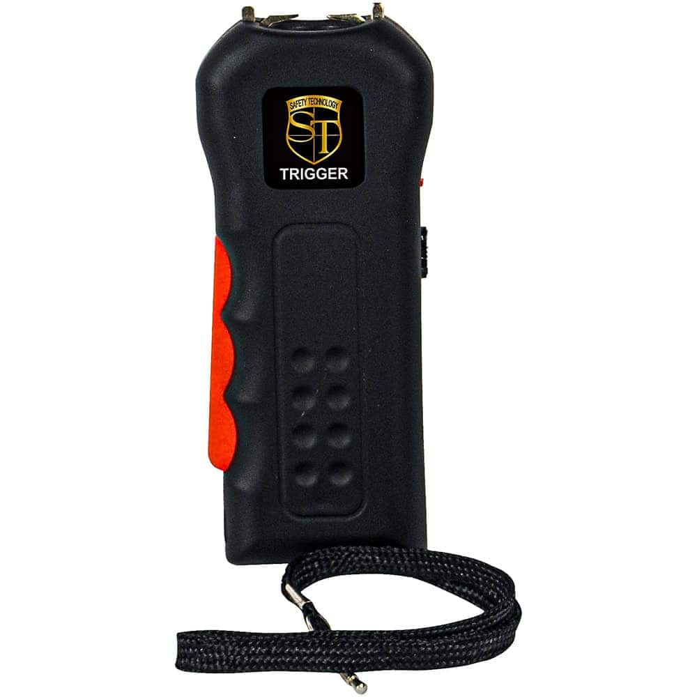Black 75 Million Volt Trigger Stun Gun Flashlight with Disable Pin Front View | Advanced Safety Tech Black 75 Million Volt Trigger Stun Gun Flashlight with Disable Pin Front View Advanced Safety Tech Black 75 Million Volt Trigger Stun Gun Flashlight with Disable Pin Front View