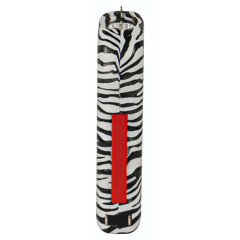 Zebra 75 Million Volt Trigger Stun Gun Flashlight with Disable Pin Side View | Advanced Safety Tech Zebra 75 Million Volt Trigger Stun Gun Flashlight with Disable Pin Side View Advanced Safety Tech Zebra 75 Million Volt Trigger Stun Gun Flashlight with Disable Pin Side View